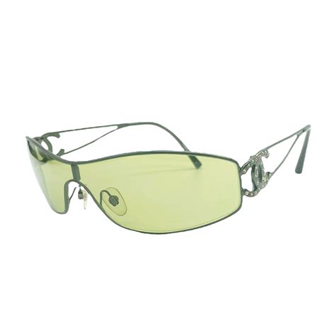 green chanel sunglasses|chanel rimless sunglasses.